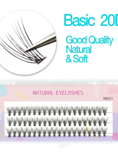 Basic Silk Flare Individual Eyelash Extensions - Professional Cluster Mink Lashes