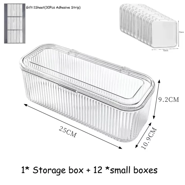 12pcs Press on Nail Storage Box with 30 Pcs Adhesive Double Sided Tape Acrylic Nail Display Box Artificial False Nail Box - Image 15