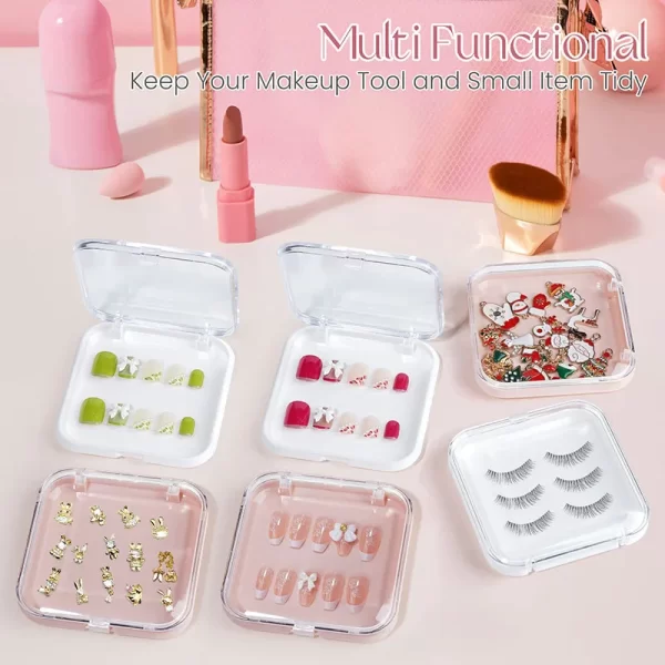 12pcs Press on Nail Storage Box with 30 Pcs Adhesive Double Sided Tape Acrylic Nail Display Box Artificial False Nail Box - Image 6