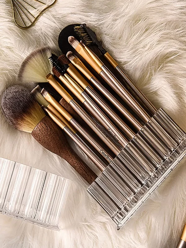 Acrylic Makeup Brush Holder, Nail Polish Organizer, Clear Brushes Beauty Organizers and Cosmetic Dis - Image 5