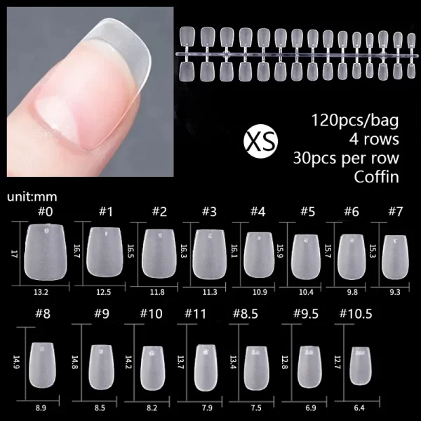 120pcs/bag Matte Press On Nail Tips Soft Full Cover False Nails Oval Almond Sculpted Fake Nail For Extension Nail Art Tool - Image 14