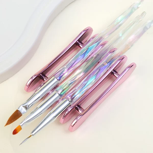 Nail Brush Painting Pen Holder 5Grids Nails Art Brushes Rack Display Drawing Pens Rest Holder Stand UV Gel Manicure Pencil Tools - Image 5