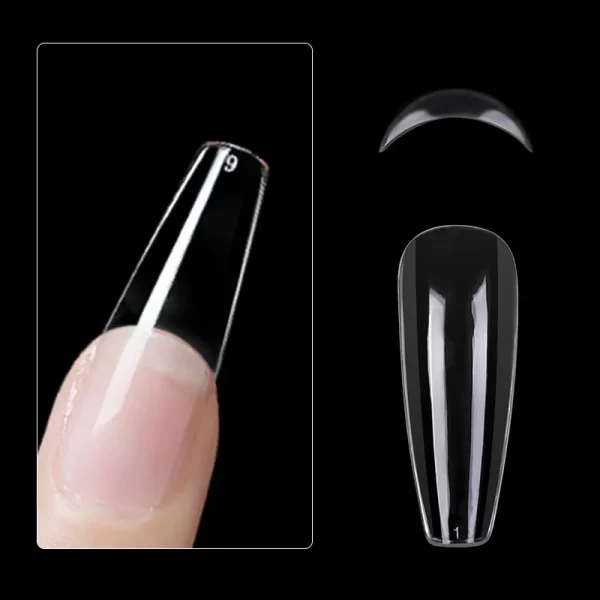 120pcs Nail Extension Press on Nails Coffin Nail Tips Clear Full Cover Long Fake Nails Artificial Press on Long Ballerinas - Image 17