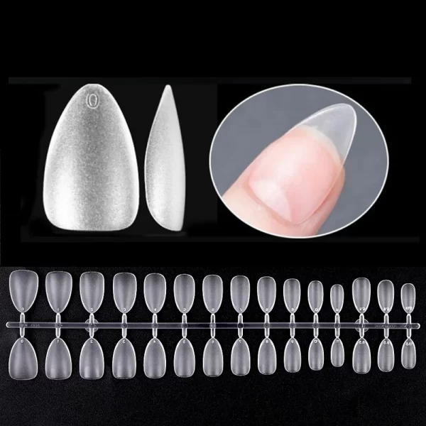 120pcs/bag Matte Press On Nail Tips Soft Full Cover False Nails Oval Almond Sculpted Fake Nail For Extension Nail Art Tool - Image 2