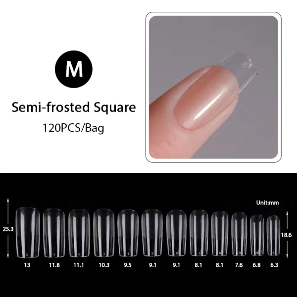 120pcs/bag Matte Press On Nail Tips Soft Full Cover False Nails Oval Almond Sculpted Fake Nail For Extension Nail Art Tool - Image 28