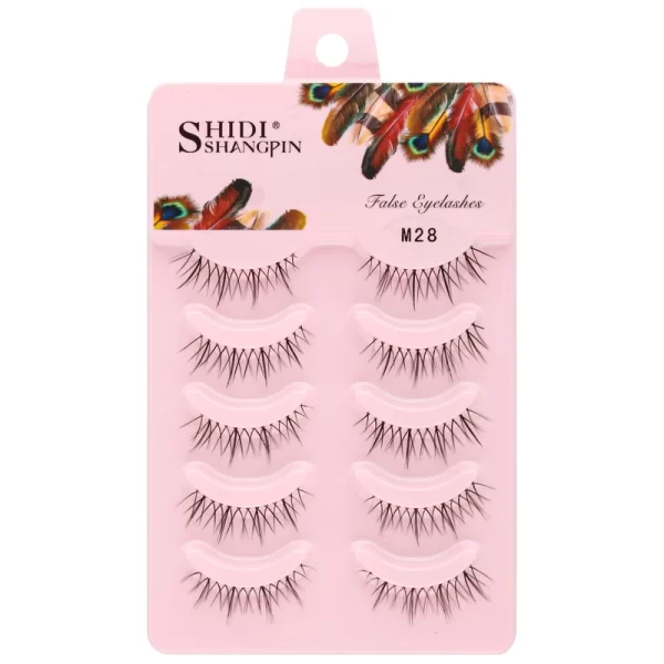 Manga Lashes 5 Pairs Anime Cosplay Faux Mink Lashes Korean Natural short Full Strip Lashes Clear Band Soft Eyelashes Extension - Image 27