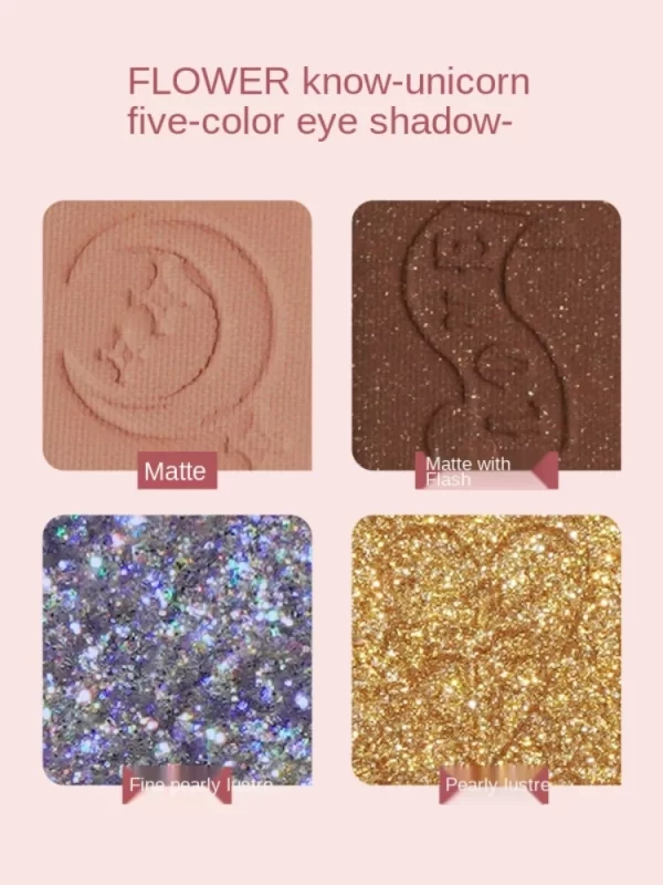 Flower Know Five-Color Eye Shadow Shimmer Matte Portable and Easy to Color the Earth Color Free Shipping - Image 3