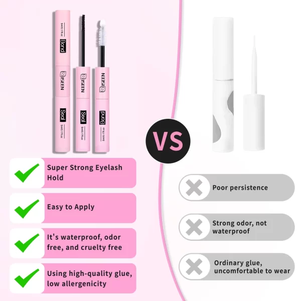 Lash Bond And Seal 10ml DIY Lash Extension And Lash Glue Remover 5ml Kit Long Lasting with Tweezers Eyelash curler Makeup Tool - Image 6