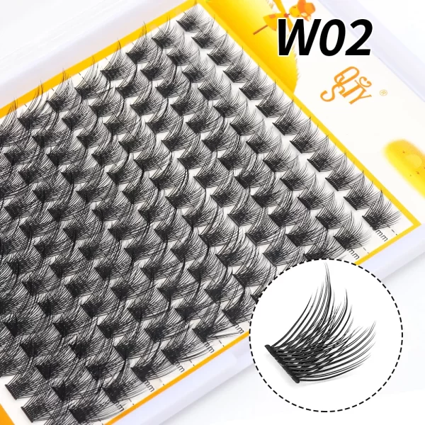 DIY lash Extension Kit Lash Cluster Kit with 144 PCS C/D Curl Cluster Eyelash Extensions 10-16mm Mixed,Individual Lashes Eyelash - Image 3