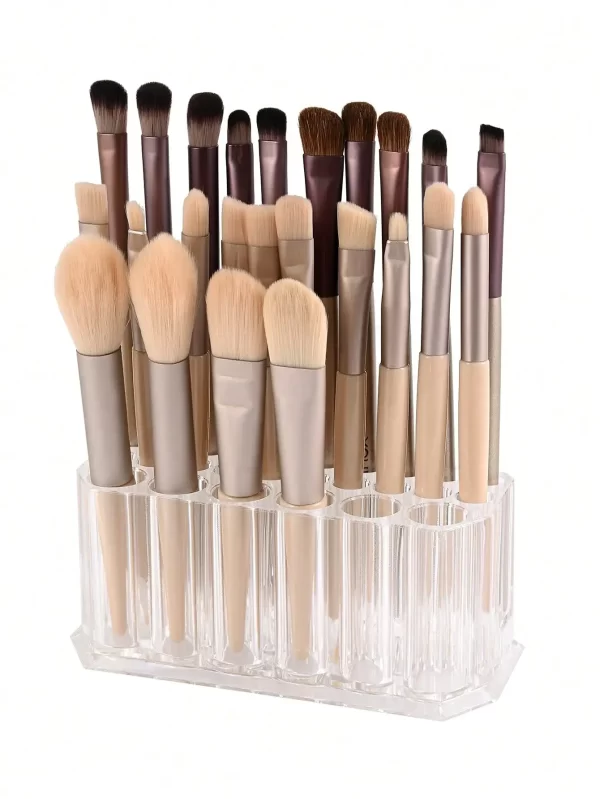 Acrylic Makeup Brush Holder, Nail Polish Organizer, Clear Brushes Beauty Organizers and Cosmetic Dis