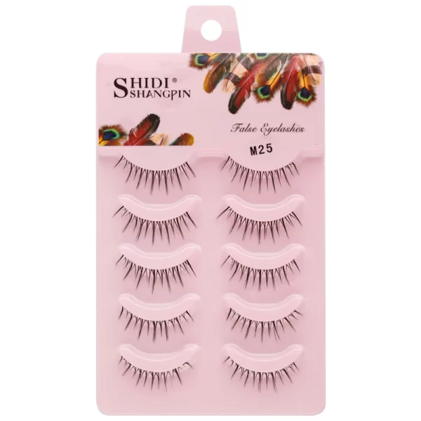 Manga Lashes 5 Pairs Anime Cosplay Faux Mink Lashes Korean Natural short Full Strip Lashes Clear Band Soft Eyelashes Extension - Image 22