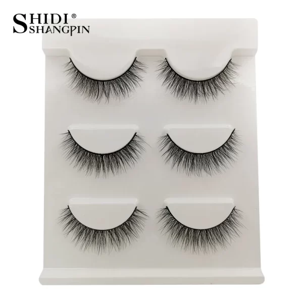 Manga Lashes 5 Pairs Anime Cosplay Faux Mink Lashes Korean Natural short Full Strip Lashes Clear Band Soft Eyelashes Extension - Image 12