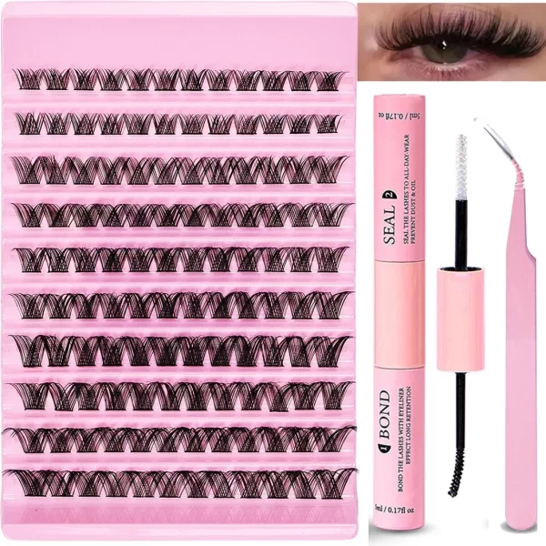 Eyelashes Extension Kit 120 Clusters DIY Lash Extensions Kit Lash Clusters Mix Length Eye Makeup Tool For Eyelash Extensions - Image 6