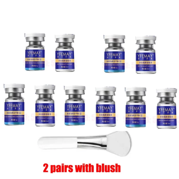 80%  Blue Copper Sponge Microcrystal Freeze-dried Powder Repair Facial Acne Clean Pores Whitening and Moisturize Skin Care Kit - Image 10