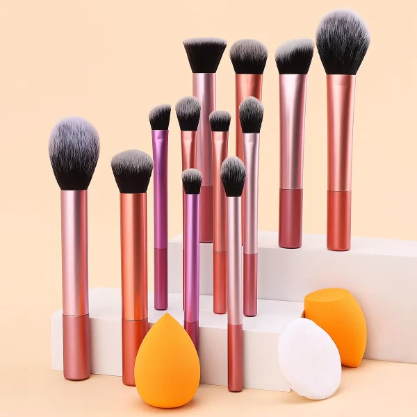 Makeup Brushes, Eye Shadow Brushes, Loose Powder Brushes, Hair Straps, Powder Puffs, Etc. Large Makeup Set for Convenient Travel - Image 6