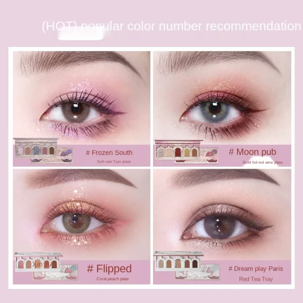 Flower Know Five-Color Eye Shadow Shimmer Matte Portable and Easy to Color the Earth Color Free Shipping - Image 4