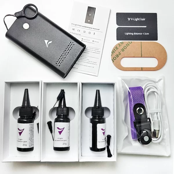 V-Light Technology Hair Extension Machine new system tape hair extension set v light hair extensions tools for salon - Image 6