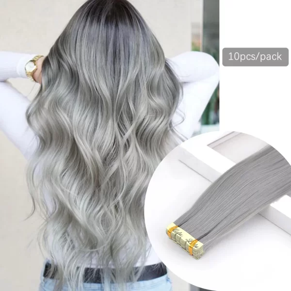 Synthetic Straight Hair Mini Tape In Hair Extensions Invisible Adhesive Colored Tape In Hair Extension 10pcs/pack - Image 15