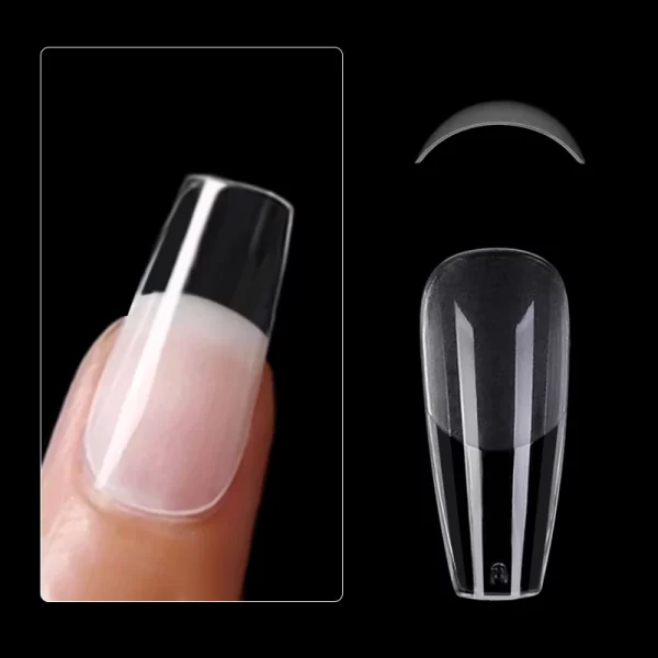 120pcs Nail Extension Press on Nails Coffin Nail Tips Clear Full Cover Long Fake Nails Artificial Press on Long Ballerinas - Image 10