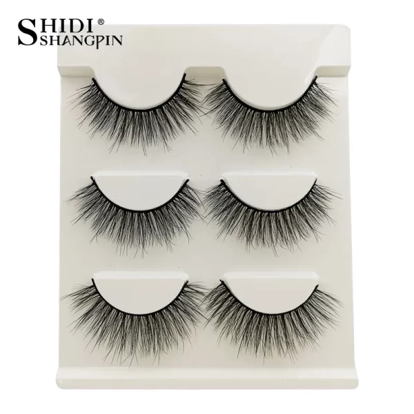 Manga Lashes 5 Pairs Anime Cosplay Faux Mink Lashes Korean Natural short Full Strip Lashes Clear Band Soft Eyelashes Extension - Image 13