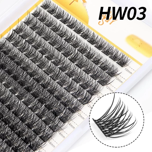 DIY lash Extension Kit Lash Cluster Kit with 144 PCS C/D Curl Cluster Eyelash Extensions 10-16mm Mixed,Individual Lashes Eyelash - Image 4