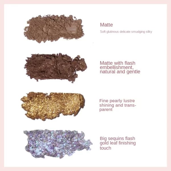 Flower Know Five-Color Eye Shadow Shimmer Matte Portable and Easy to Color the Earth Color Free Shipping - Image 5