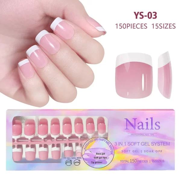 96pcs/box Pink Purple Fake Nails Acrylic Full Cover Nail Tips Ballet Wear Nail Press on Nails Mix Color DIY Manicure Tools - Image 9