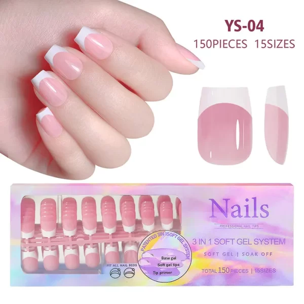 96pcs/box Pink Purple Fake Nails Acrylic Full Cover Nail Tips Ballet Wear Nail Press on Nails Mix Color DIY Manicure Tools - Image 18